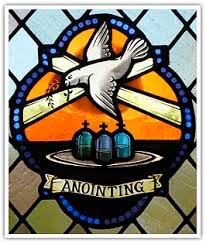Stained glass, 'Anointing'